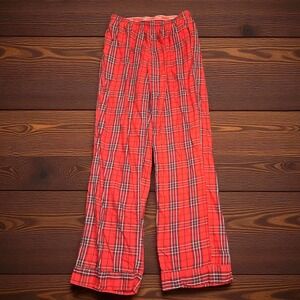 Pink Victoria's Secret Plaid Pajama Pants Red White Blue XS Lounge Sleepwear